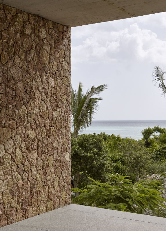 coral cliffs meeting the Indian Ocean at kizikula